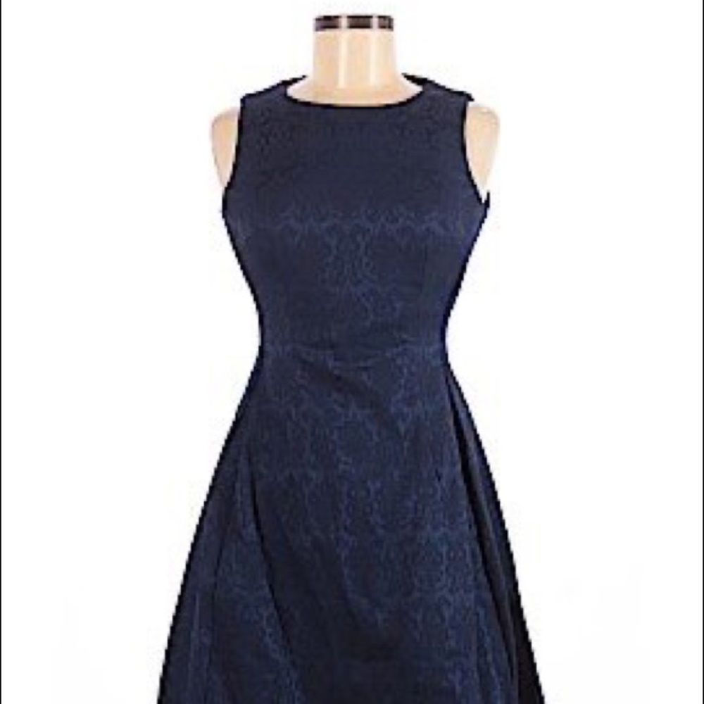 Eva Mendez for NY&Co Navy Baroque Tank Dress Fit